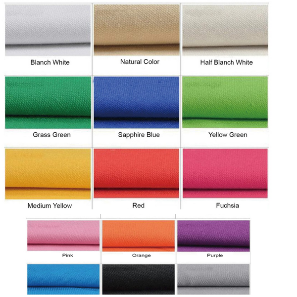 Bảng vải màu vải bố hay vải canvas để khách chọn
