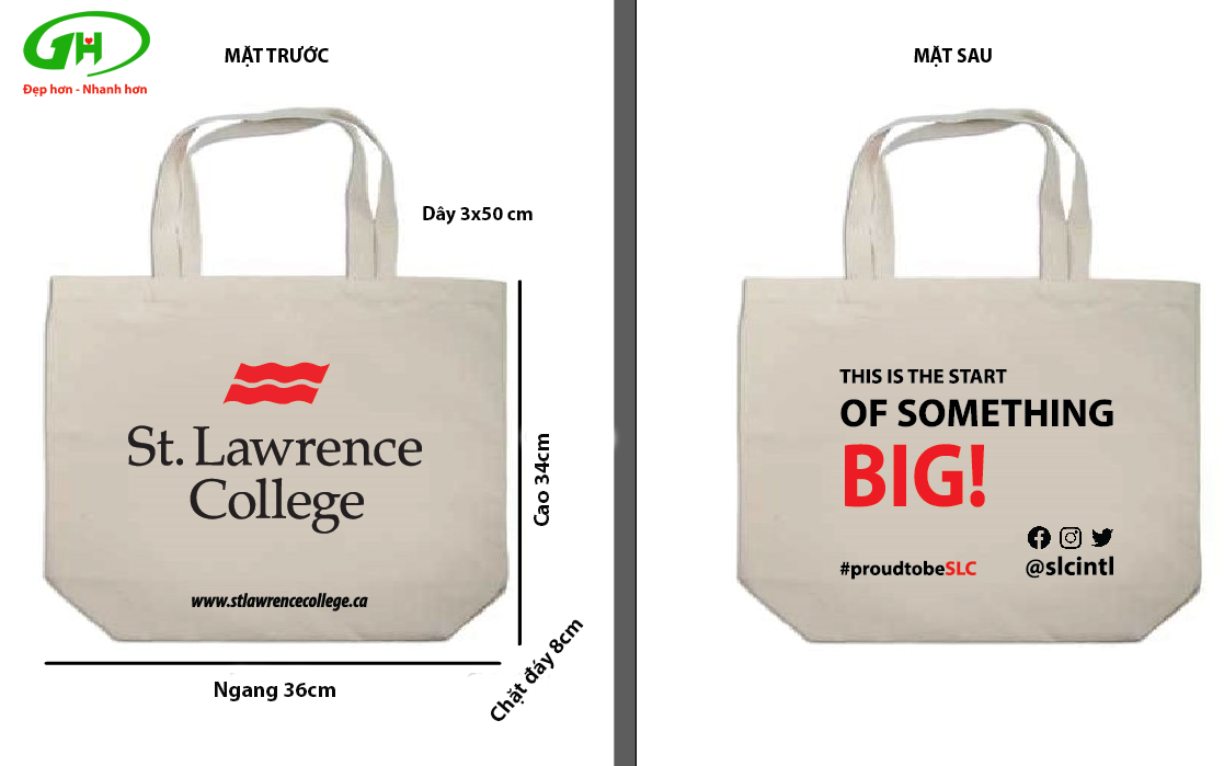 TÚI TOTE VẢI BỐ CANVAS